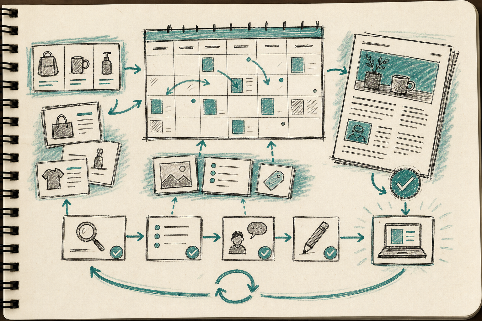 Recurring content calendar for an ecommerce blog