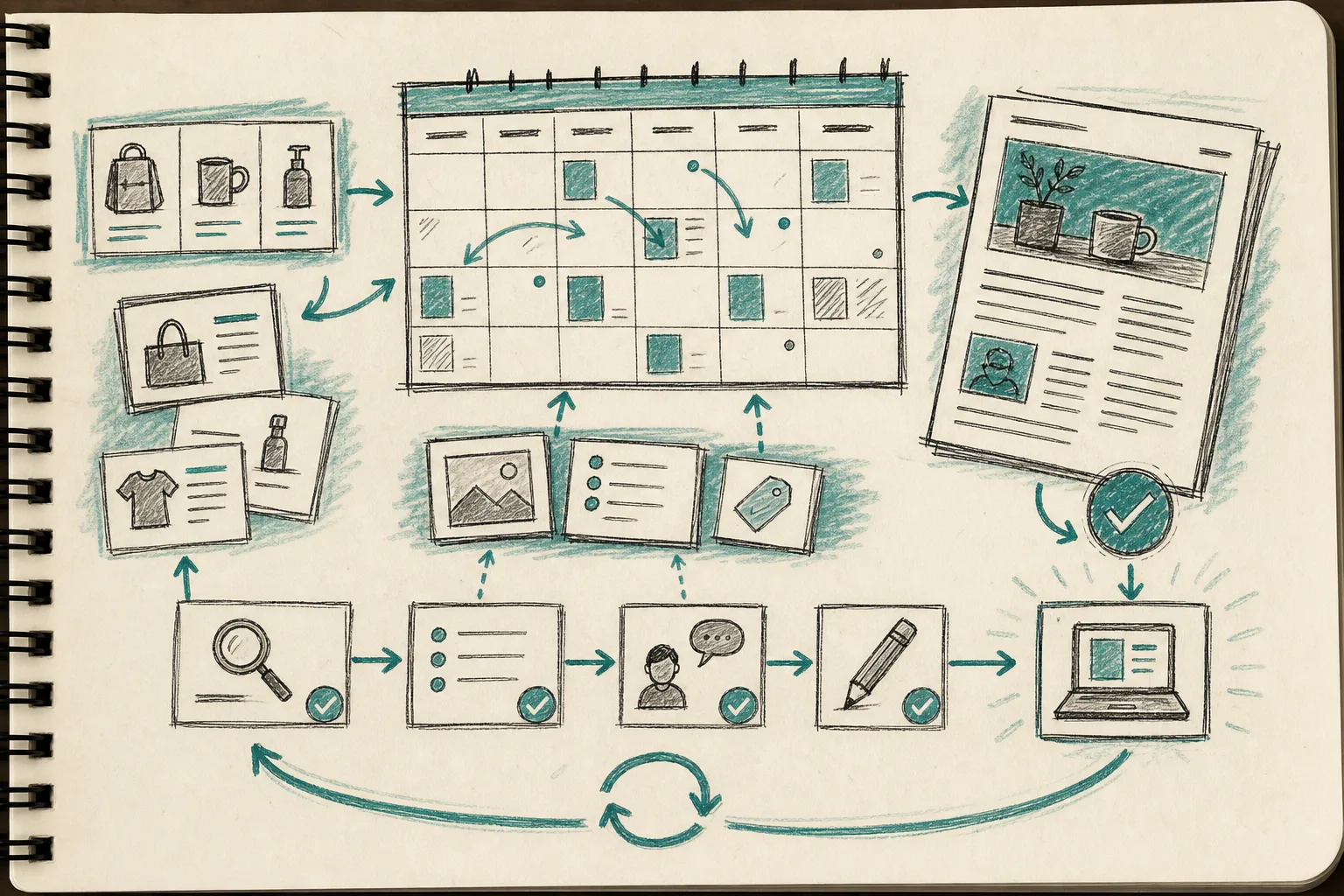 Recurring content calendar for an ecommerce blog