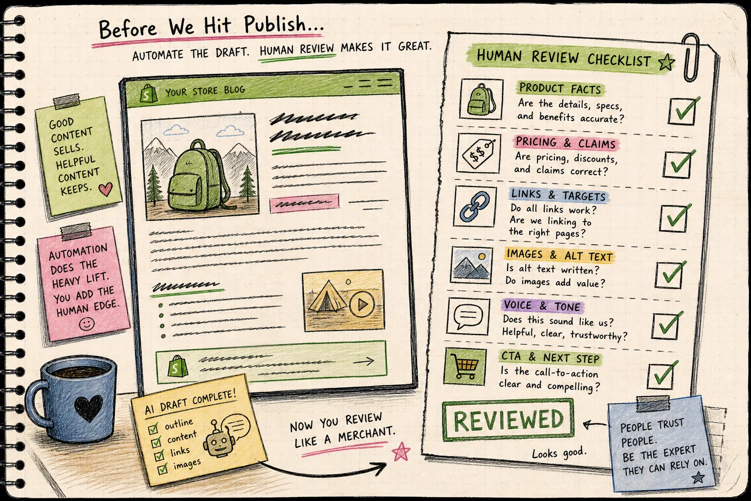 Shopify blog review checklist
