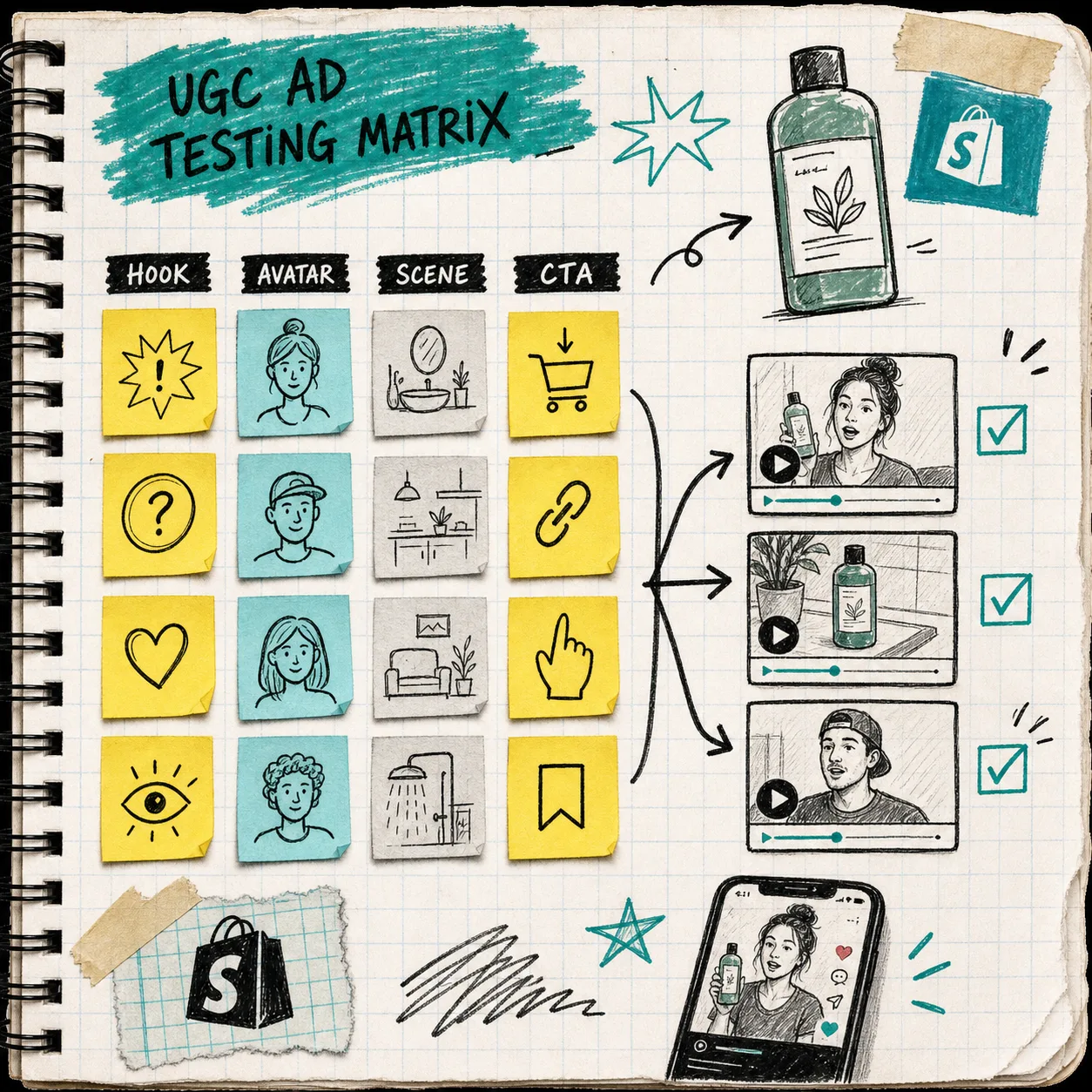 UGC ad testing matrix