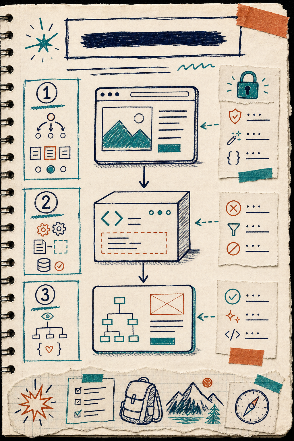 Hand-drawn version control workflow for portable video templates