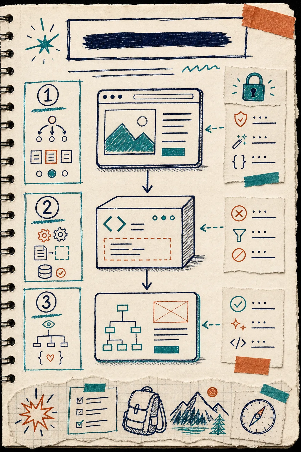 Hand-drawn version control workflow for portable video templates