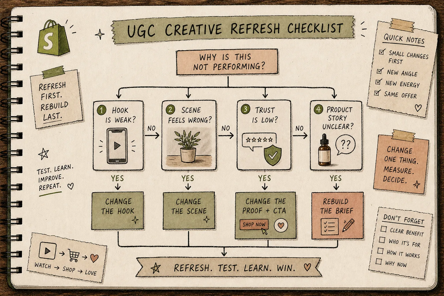 UGC refresh checklist for deciding what to change first