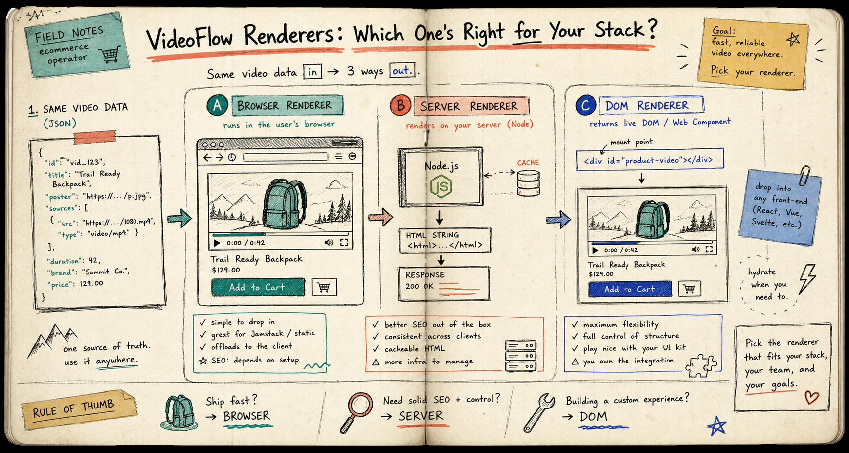 VideoFlow rollout checklist for choosing the right renderer