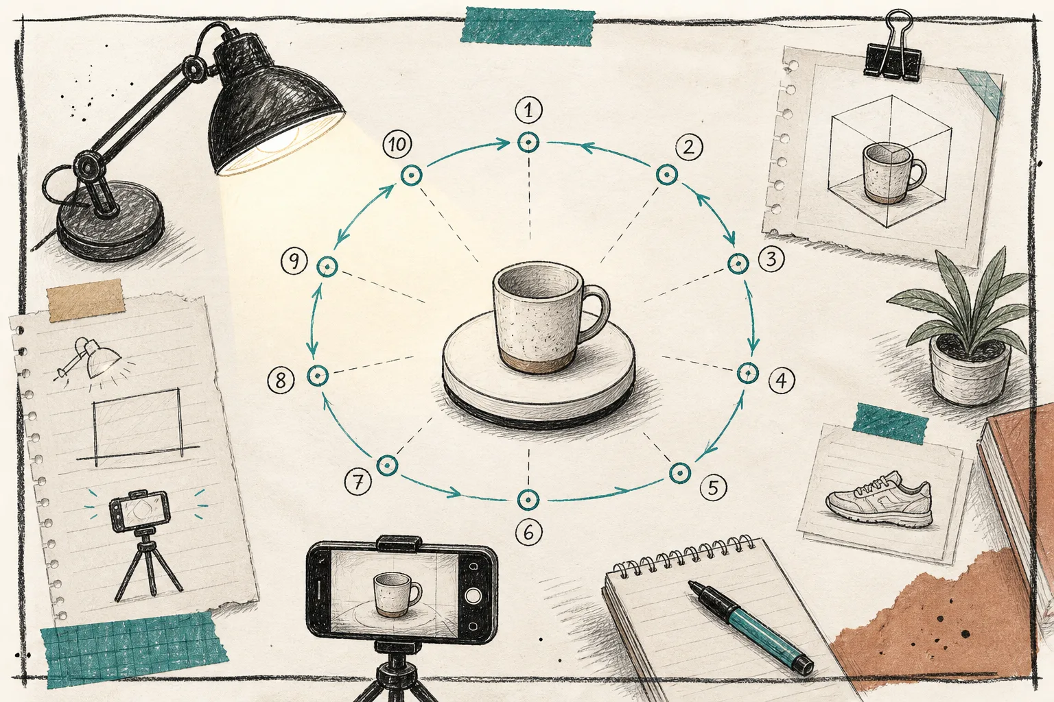 Photo stack turning into a Shopify 3D product viewer