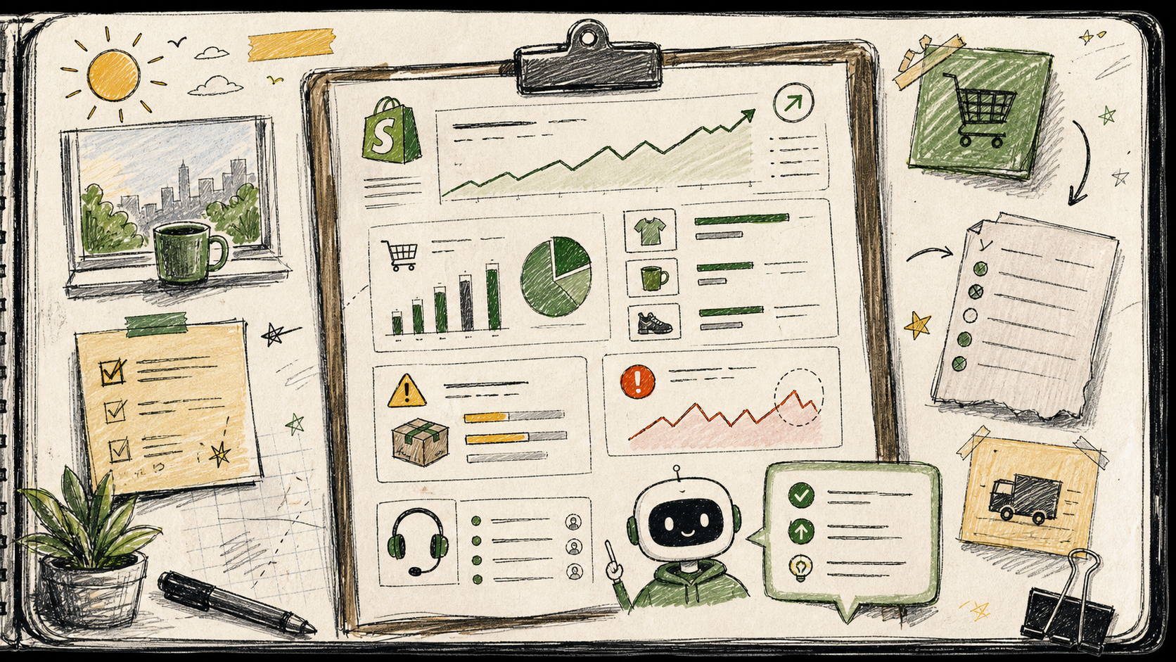 Morning store report with sales, inventory alerts, and anomaly flags