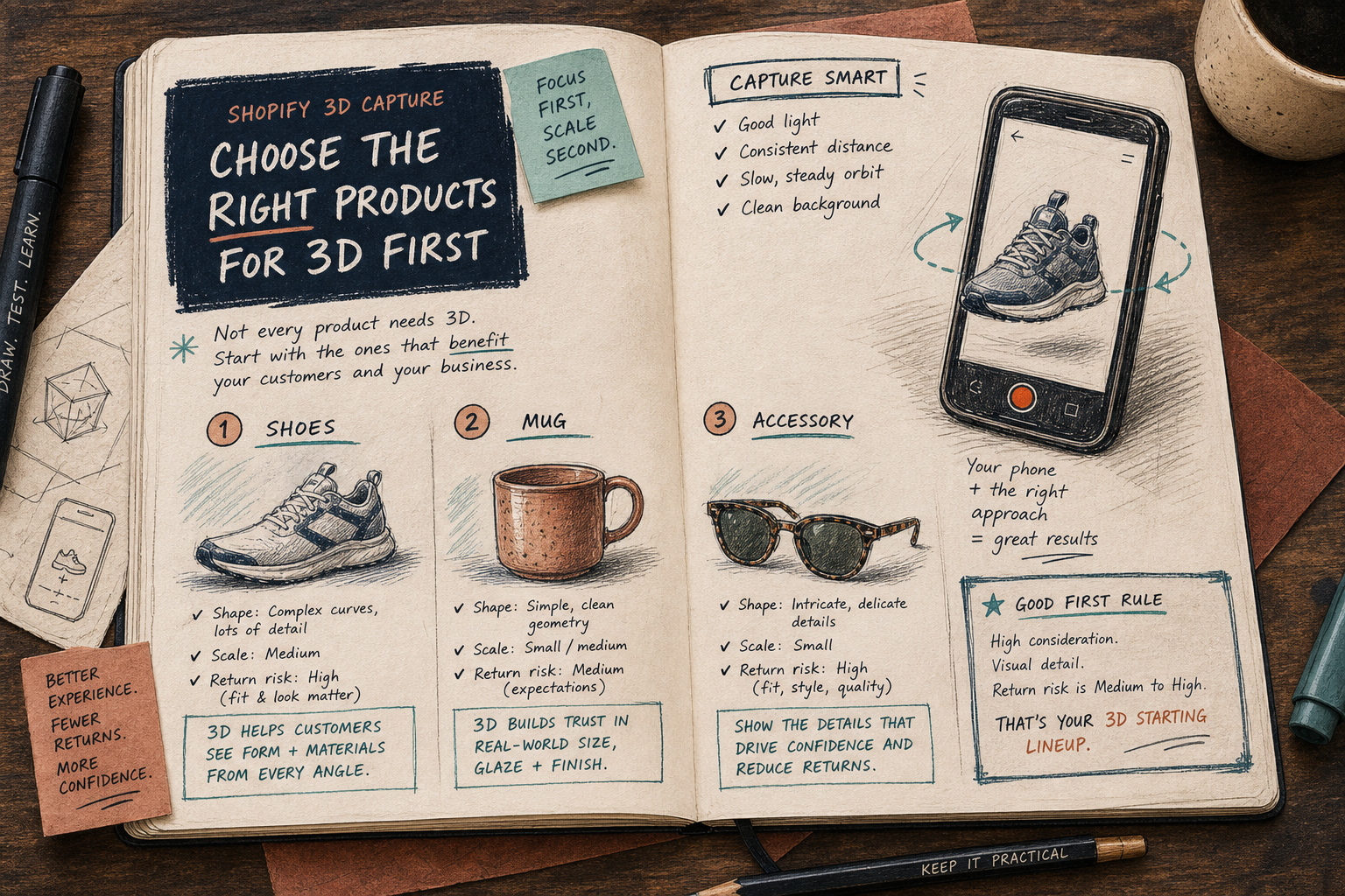 3D capture workflow sketch for Shopify