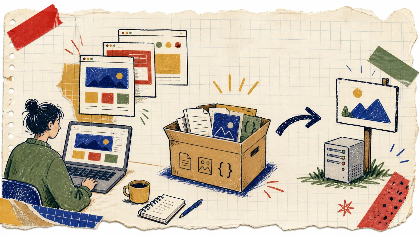 Hand-drawn Squarespace export workflow