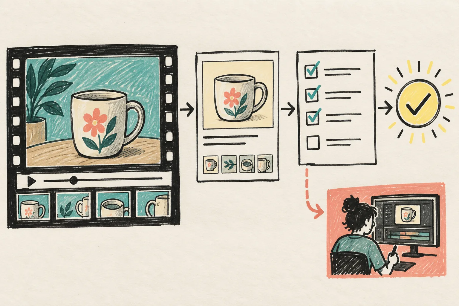Reviewable product video workflow