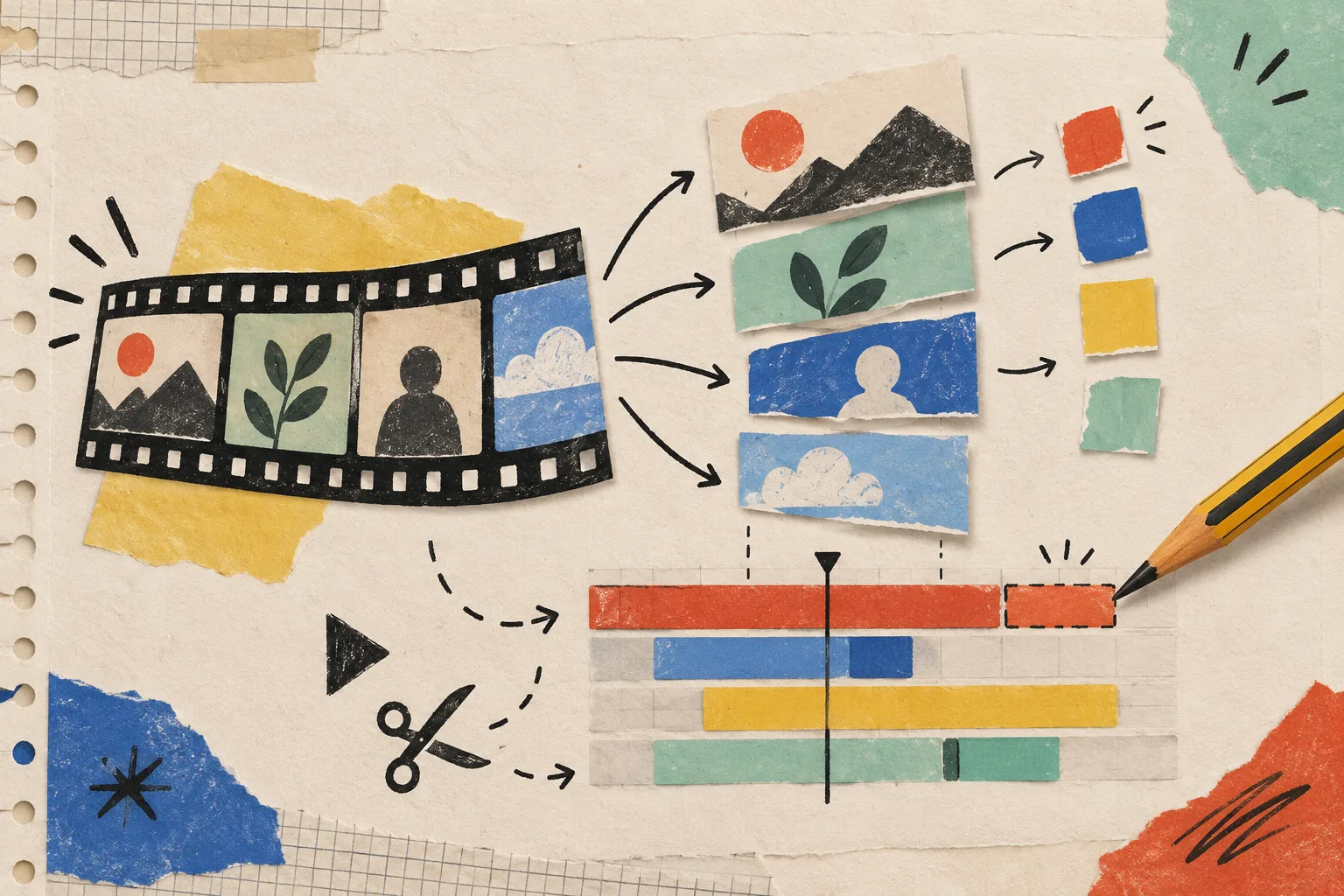 Hand-drawn editable video layers after rendering