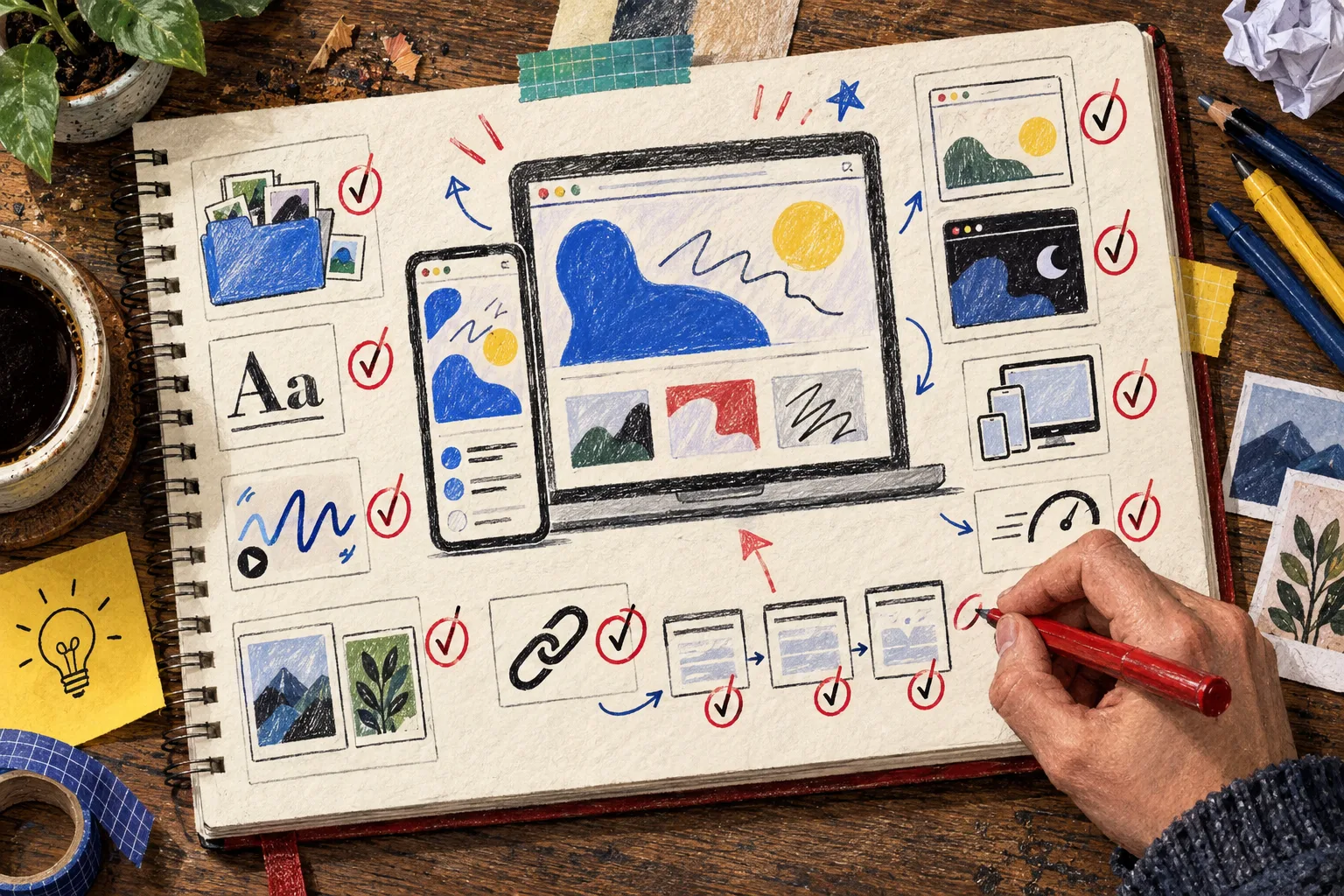 Hand-drawn Framer export QA checklist