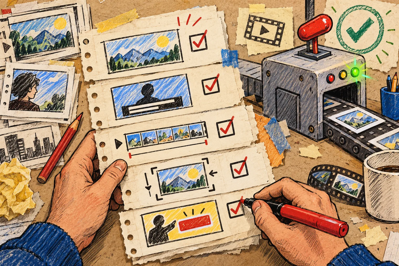 Notebook checklist before an MP4 render queue
