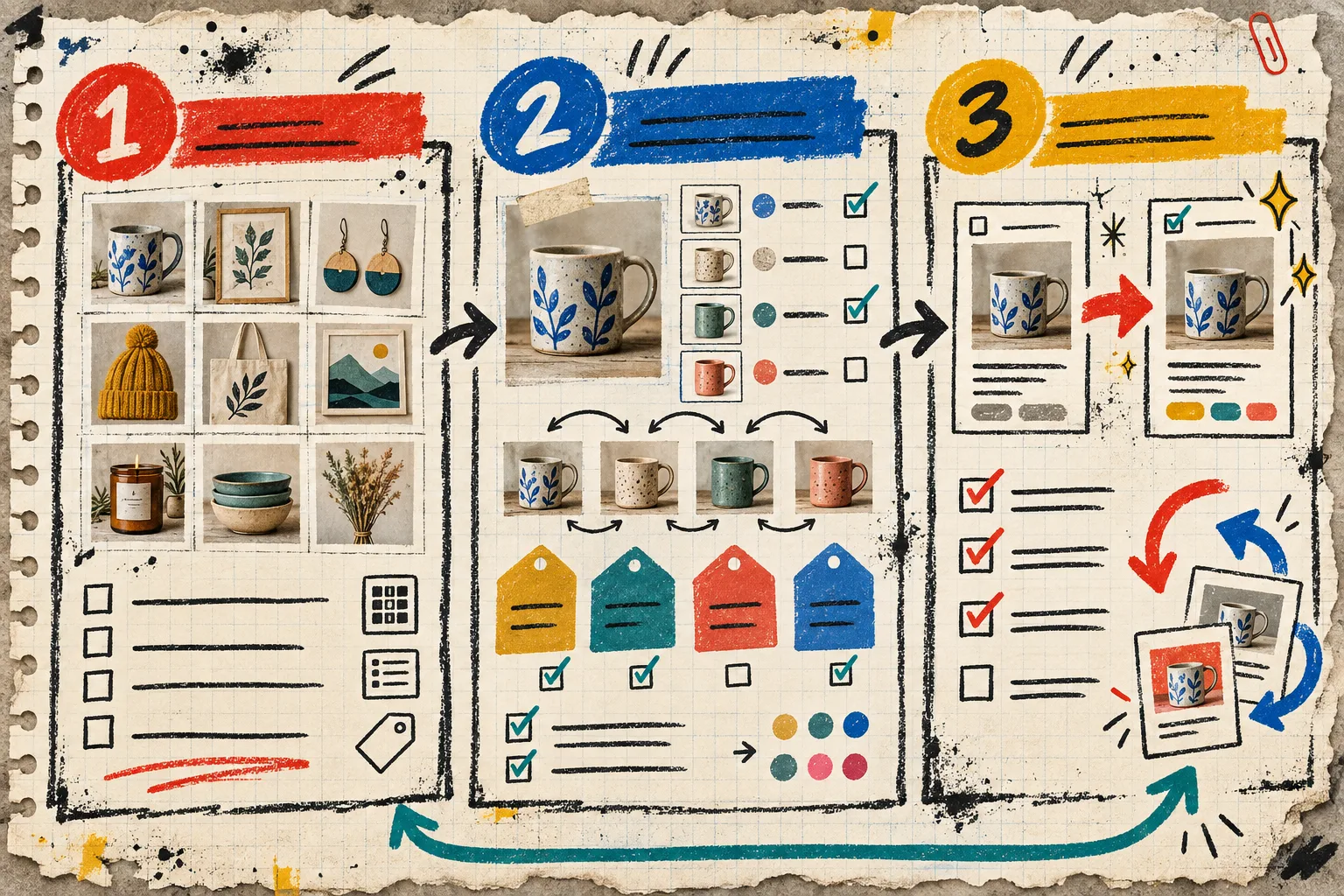 Three-pass Etsy listing audit workflow